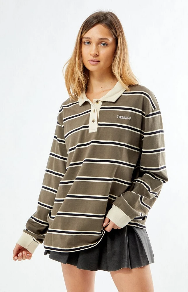 Thrills Logan Striped Rugby Long Sleeve Shirt