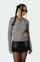 Edikted Minka Fitted Cable Knit Sweater