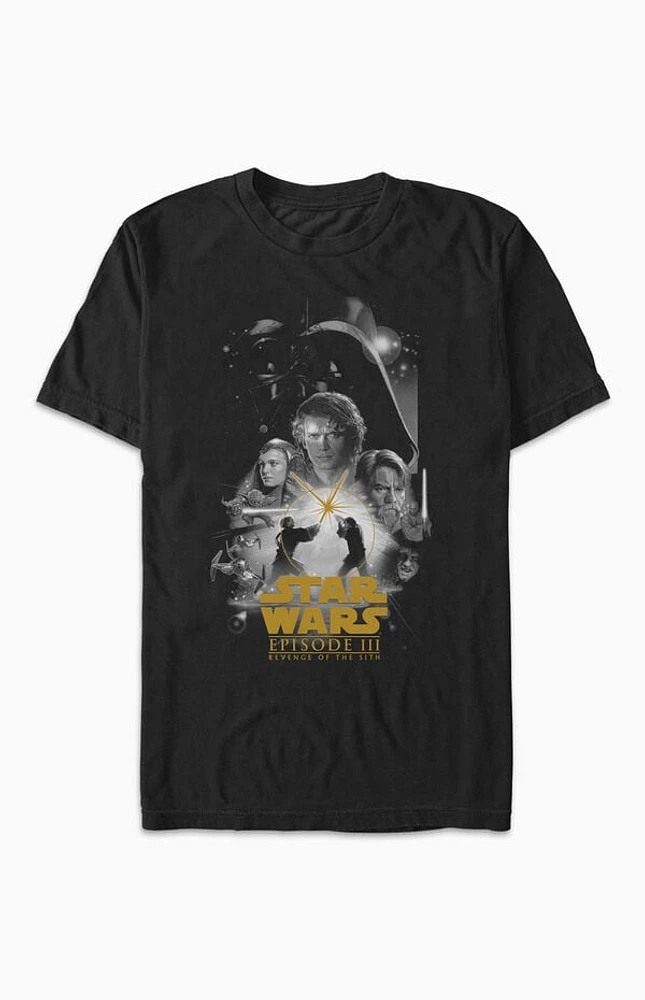Star Wars Three Poster Gold T-Shirt