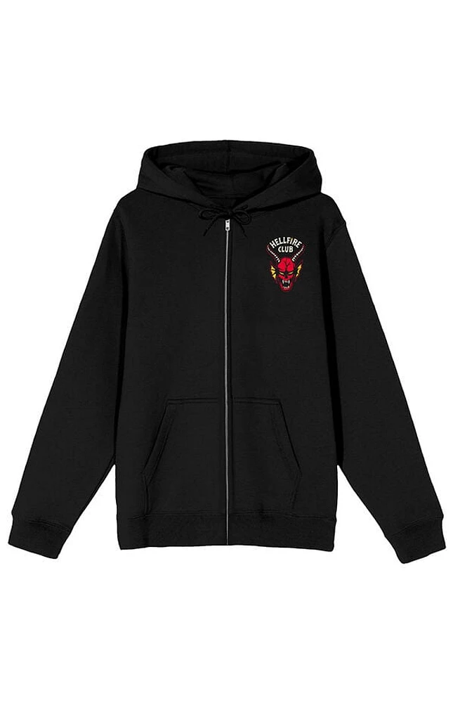 Stranger Things Hawkins Hellfire Club Zip Up Hoodie