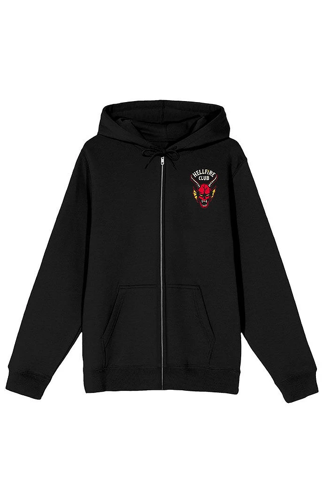 Stranger Things Hawkins Hellfire Club Zip Up Hoodie