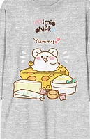 Mimi & Neko Nezu Eating Long Sleeve T-Shirt