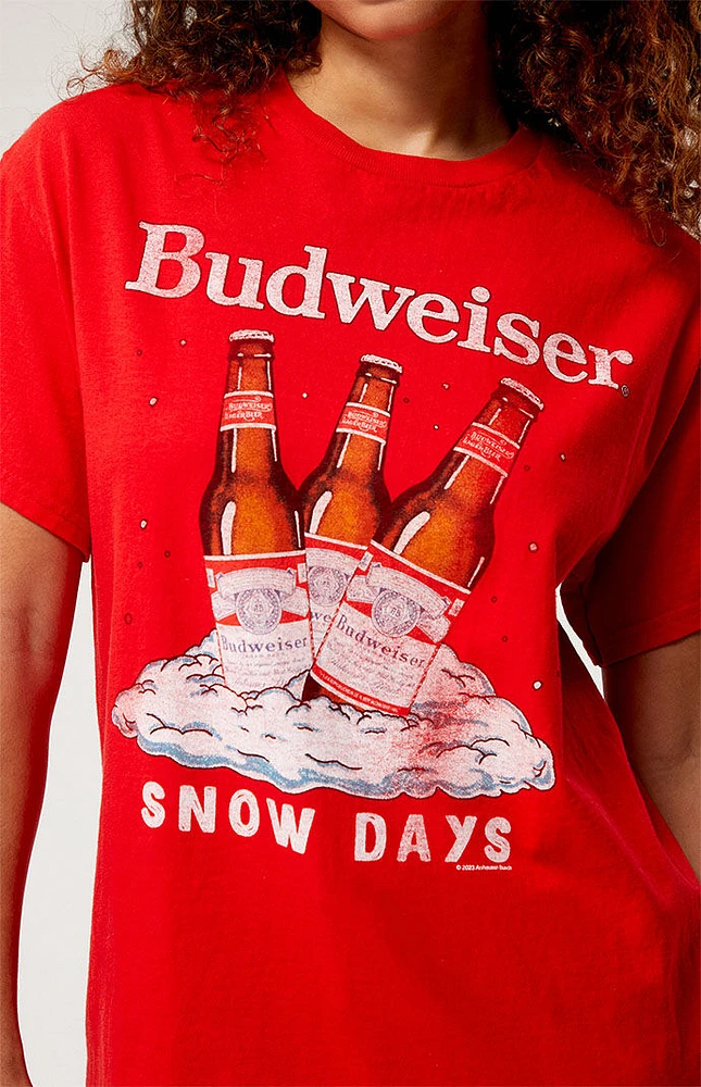 Junk Food Budweiser Snow Days T-Shirt
