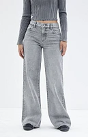 PacSun Lena Gray Low Rise Super Baggy Jeans