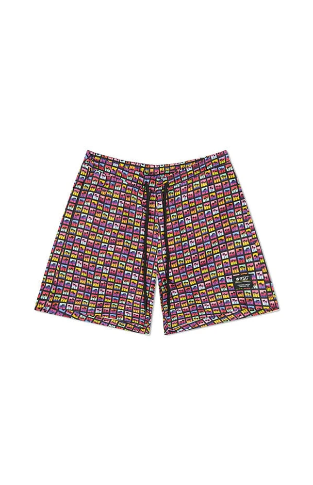 WeSC America Inc Zack Palm Polaroid Aop 5" Swim Trunks