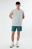 PacSun Silver Solid Muscle Tank Top