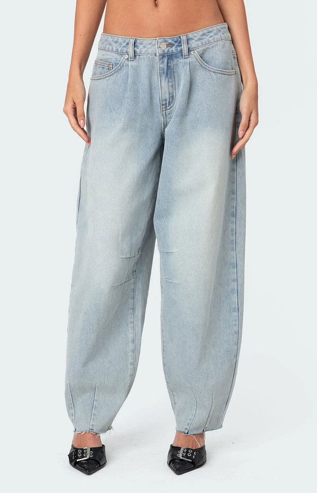 Edikted Balloon Washed Low Rise Jeans