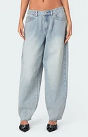 Edikted Balloon Washed Low Rise Jeans