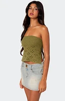 Edikted Niki Crochet Tube Top