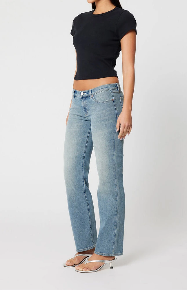 ABRAND Arina 99 Low Rise Straight Leg Jeans