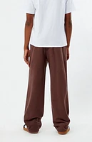Pacsun Kids Brown Logo Baggy Sweatpants