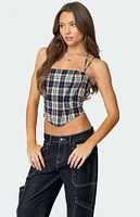 Edikted Leon Plaid Corset