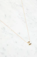 LA Hearts Z Initial 14K Gold Plated Necklace