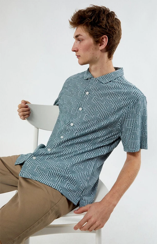 PacSun Santiago Green Camp Shirt