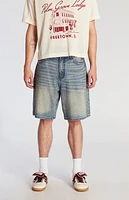 Pacsun Medium Indigo Tint Baggy Denim Shorts