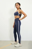 PAC 1980 WHISPER Active Navy Side Tracked Yoga Pants