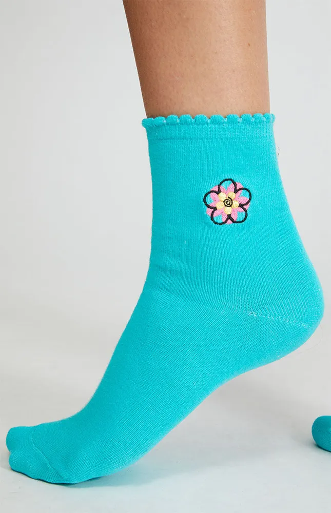 Swirly Flower Socks