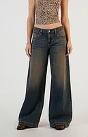 Pacsun Sloane Low Rise Ultra Baggy Jeans Dark Indigo Tinted