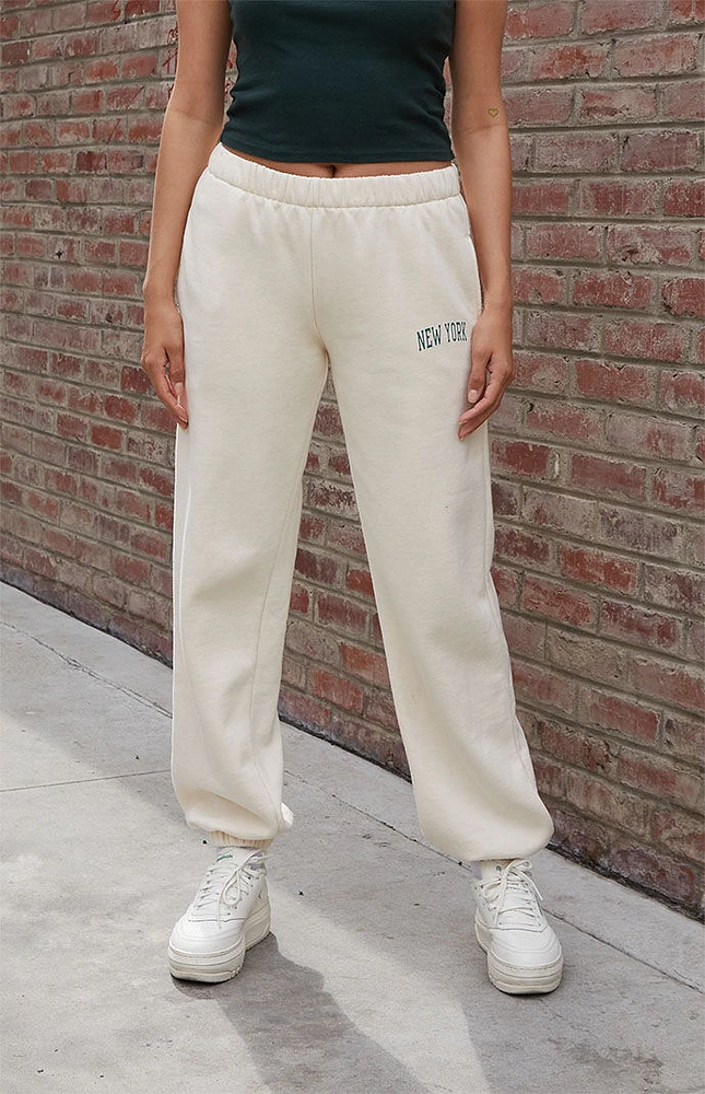 John Galt White New York Rosa Sweatpants