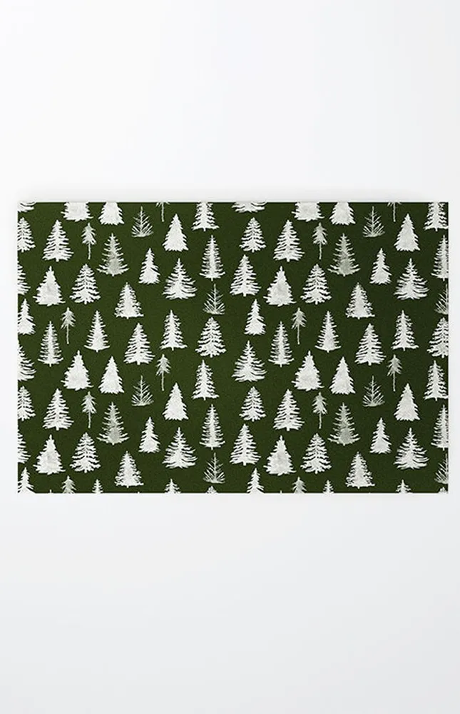 Green Trees Large Welcome Mat