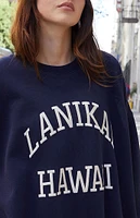 John Galt Navy Lanikai Hawaii Crew Neck Sweatshirt