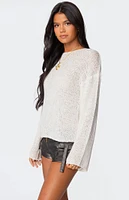 Edikted Drop Shoulder Light Knit Sweater