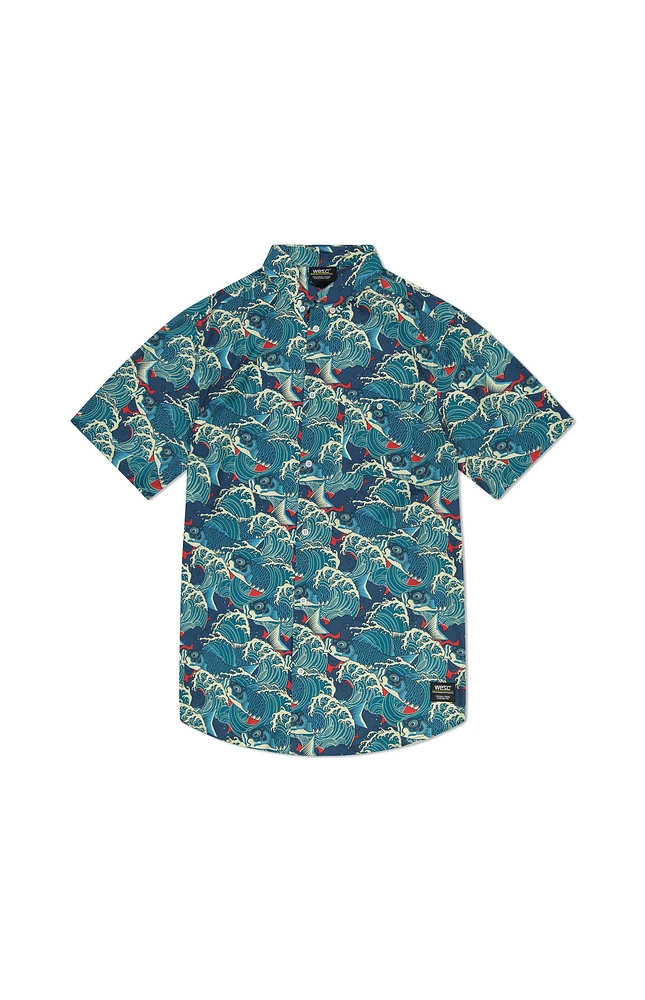 WeSC America Inc Oden Koi Waves AOP Camp Shirt