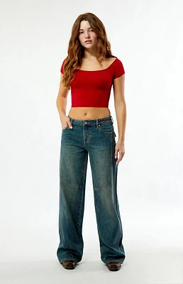 Budweiser By PacSun Western Low Rise Baggy Jeans