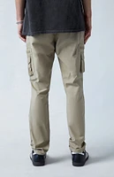Eco Stretch Olive Slim Cargo Pants