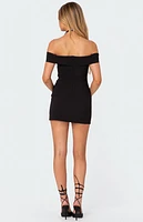 Edikted Effie Fold Over Mini Dress