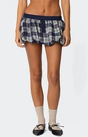 Edikted Dianna Plaid Bubble Mini Skort