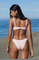 PacSun Eco Pink Katrina Terry Scoop High Cut Bikini Bottom