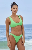 TOAST Green Signature Scoop Cropped Bikini Top