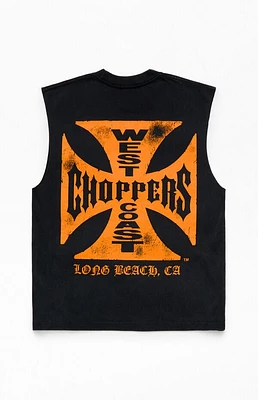 West Coast Choppers Overspray Logo Cutoff Muscle T-Shirt