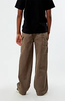 PacSun Kids Brown Baggy Carpenter Pants