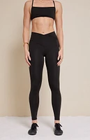 PAC 1980 WHISPER Black Active Crossover Yoga Pants