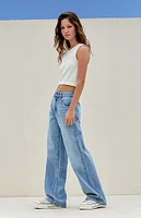 PacSun Light Indigo High Waisted Girlfriend Jeans