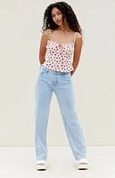 PacSun Light Indigo Low Rise Straight Leg Jeans