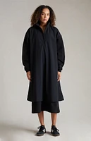 Fear of God Essentials Women's Jet Black Nylon Fleece Mock Neck Sweater Dress