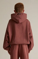 Fear of God Essentials Kids Crimson Heavy Fleece Hoodie