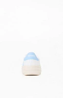 adidas Women's White & Blue VL Court Bold Sneakers