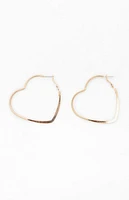 LA Hearts Mega Heart Hoop Earrings