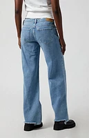 Pacsun Medium Indigo Ripped Low Rise Girlfriend Jeans