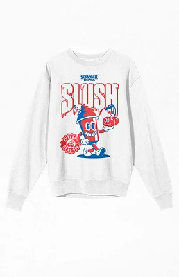 Stranger Things Red and Blue Slush Crew Neck Sweatshirt