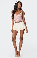 Edikted Contrast Sheer Lace Top