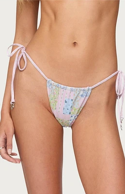 Edikted Patchwork String Bikini Bottom