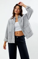 PacSun Light Gray Denim Shacket