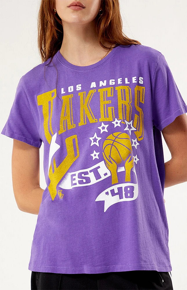 Junk Food Los Angeles Lakers Banner Vintage T-Shirt