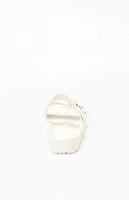 Birkenstock Women's Arizona Essentials Slide Sandal Eggshell