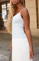 John Galt Light Blue Nicolette Lace Tank Top